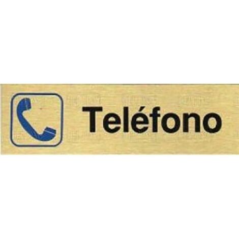 DUVER placa aluminio oro 150x45 ''telefono'' , 0UNIDADES , DUVER placa aluminio oro 150x45 ''telefono'' , 0UNIDADES
