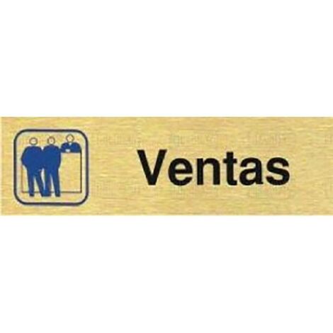 DUVER placa aluminio oro 150x45 ''ventas'' , 0UNIDADES , DUVER placa aluminio oro 150x45 ''ventas'' , 0UNIDADES