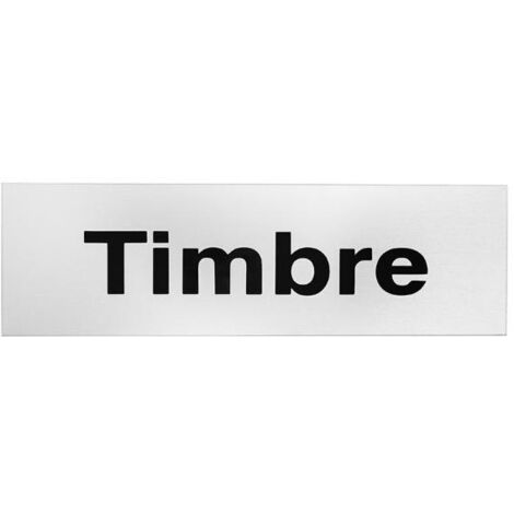 DUVER placa aluminio plata 150x45 ''timbre'' , 0UNIDADES , DUVER placa aluminio plata 150x45 ''timbre'' , 0UNIDADES