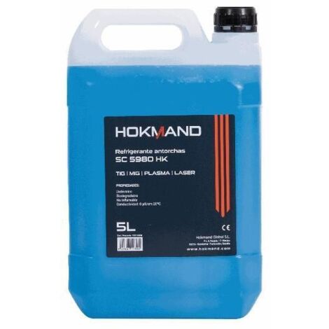 DUVER refrigerante liquido soldadura 5l , El líquido refrigerante para soldadura de 5L, de la marca Hokmand, es un producto esencial para mantener una temperatura óptima y segur