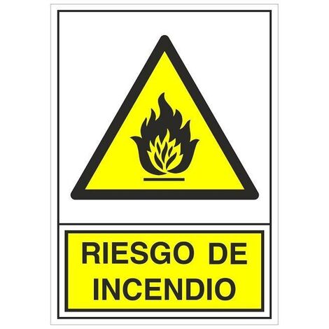 DUVER señal 319 plast.420x297''riesgo incendio'' , 0UNIDADES
