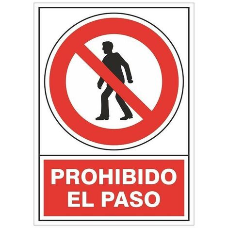 DUVER señal 410 plast.295x210 ''prohib.el paso'' , 0UNIDADES