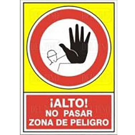 DUVER señal 418 plástico 490x345 ¡alto no pasar zona de peligro