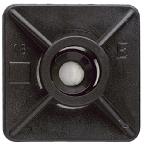 DUVER taco brida adhesivo 27x27mm negro , 0CIENTOS , DUVER taco brida adhesivo 27x27mm negro , 0CIENTOS