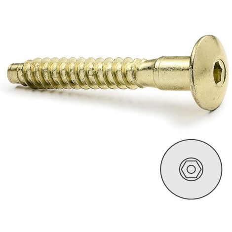 DUVER tornillo autorroscante embellecedor allen latonado 7-40