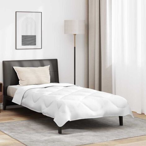 Duvet d'été simple avec oreiller 2 pcs Blanc Microfibre vidaXL