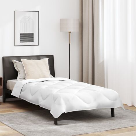 Duvet d'été simple avec oreiller 2 pcs Blanc Microfibre vidaXL