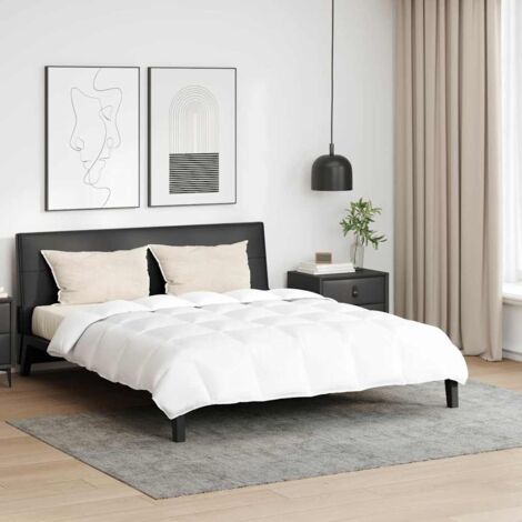 Duvet Set with Pillow 3 pcs White Down Feather vidaXL
