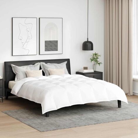 Duvet Set with Pillow 3 pcs White Microfiber and Cotton vidaXL