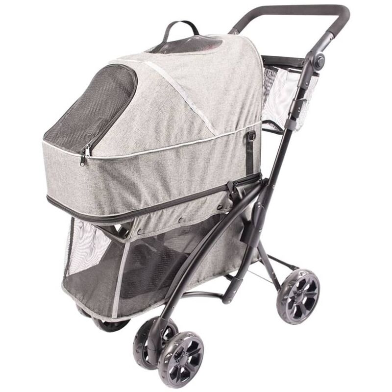 

Cochecito de mascotas Deluxe gris 79x46x99 cm - Gris - Duvo+
