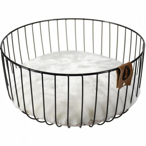 Duvo Panier Caviar noir confortable pour chat 35x35x17 cm