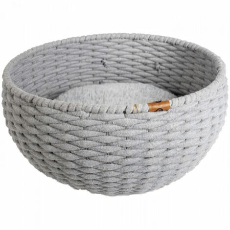 Duvo Panier en forme d'huître gris pour chat 45 cm