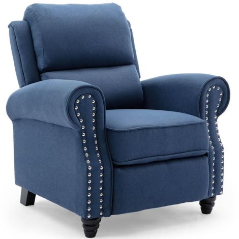 DUXFORD LINEN FABRIC PUSHBACK RECLINER ARMCHAIR SOFA OCCASIONAL CHAIR - different colors available