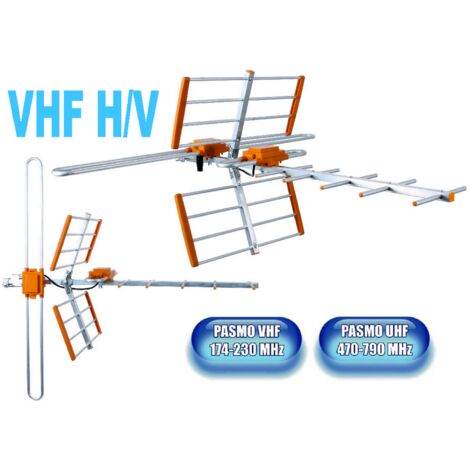 DVB-T AX Galaxy Combo VHF H/V+UHF-Antenne