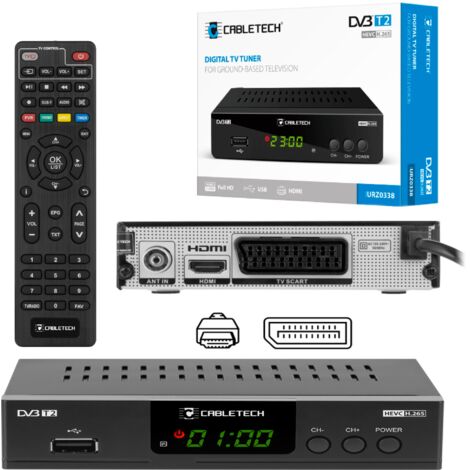 DVB-T2 H.265 HEVC USB Cabletech TV-Decoder-Tuner