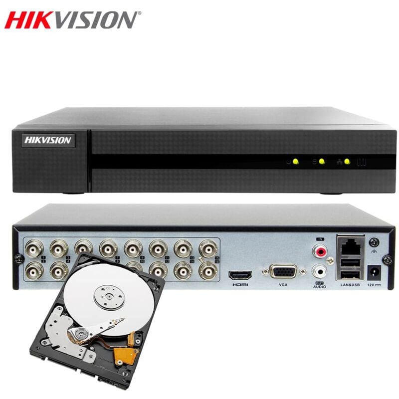 Dvr 16 canaux Hikvision hybrid cloud 4 mpx ip HWD-6116MH-G4 hd 500GB