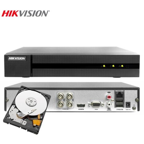 DVR 4 CANALI AHD HIKVISION 4 MPX 6104M HD 500 GB APP CELLULARE