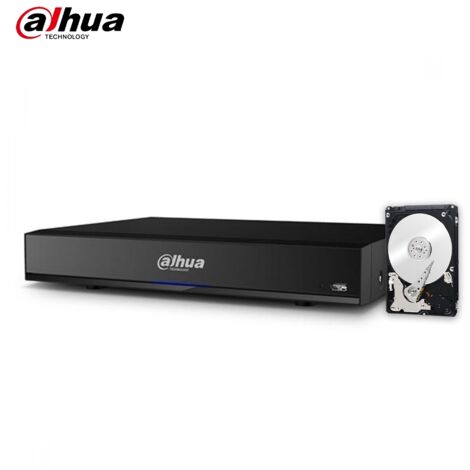 DVR DAHUA 16 CANALI 4K 8 MPX POC  IBRIDO CLOUD AHD IP HARD DISK 2 TB