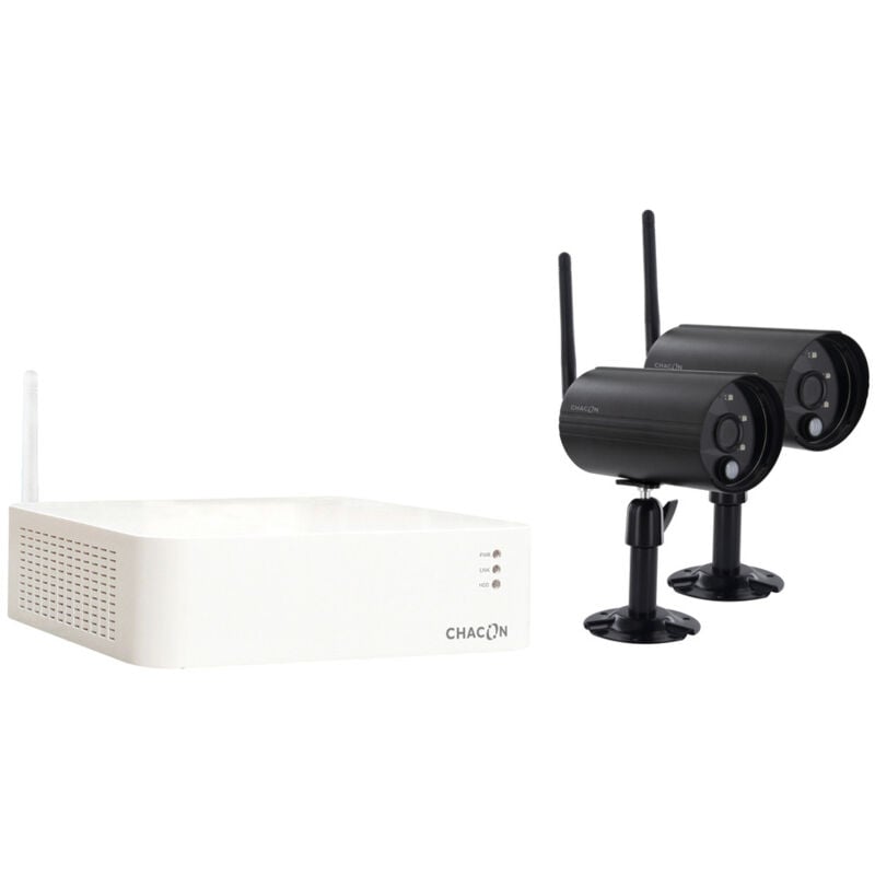 Chacon - Kit de vidéosurveillance dvr sans fil + 2 caméras
