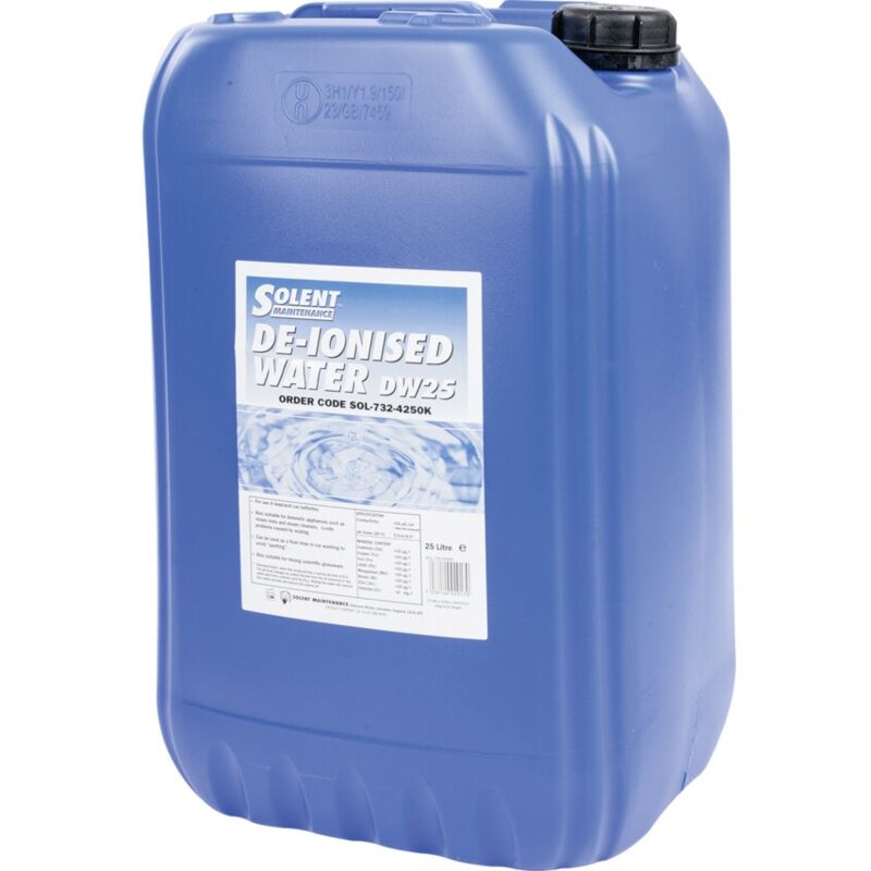 Solent - Maintenance DW25 De-ionised Water 25L