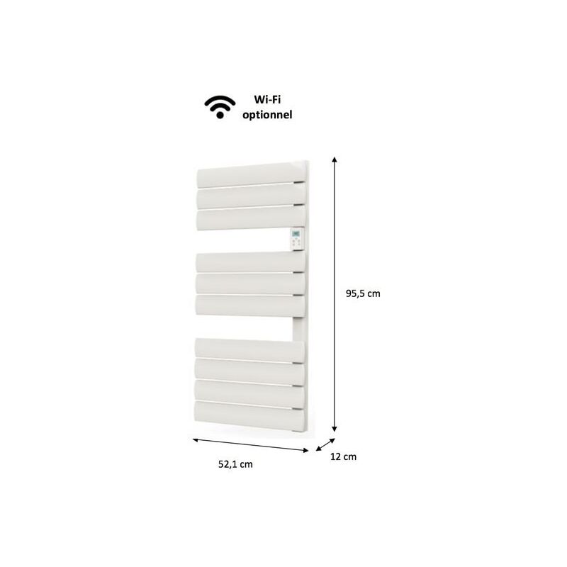 Drexon - dx 951105 - Sèche-Serviette astra électrique sec à barres plates aluminium 500W - 52.195.512 cm- Blanc