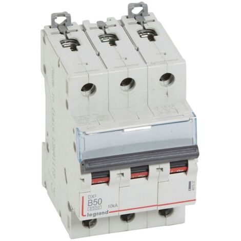 DX³ Disjoncteur 3P courbe B 50A 6kA/10kA - LEG407537
