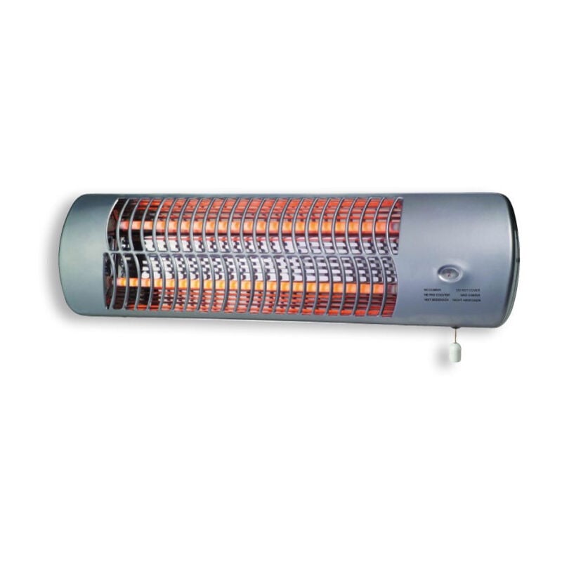 Drexon 704200 - Réglette infrarouge murale 1200W - 13 x 56 x 16,5 cm - Mise en marche par tirette - Gris