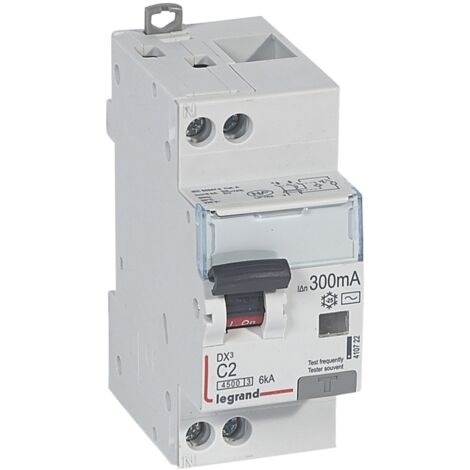 DX3 DISJONCTEUR DIFFERENTIEL 1P+N C2 AC 300MA LEGRAND 410722