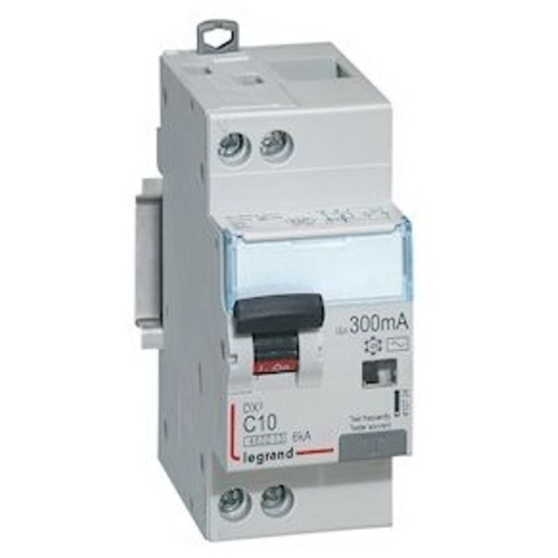 Legrand - Disjoncteur différentiel DX³4500 arrivée haute et départ bas à vis u+n 230V 10A type ac 300mA courbe c 2 modules 410724