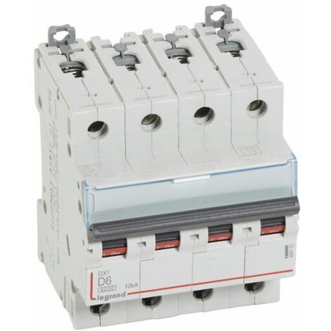 DX3 DISJONCTEUR TETRAPOLAIRE D6 6000A/10KA LEGRAND 408115