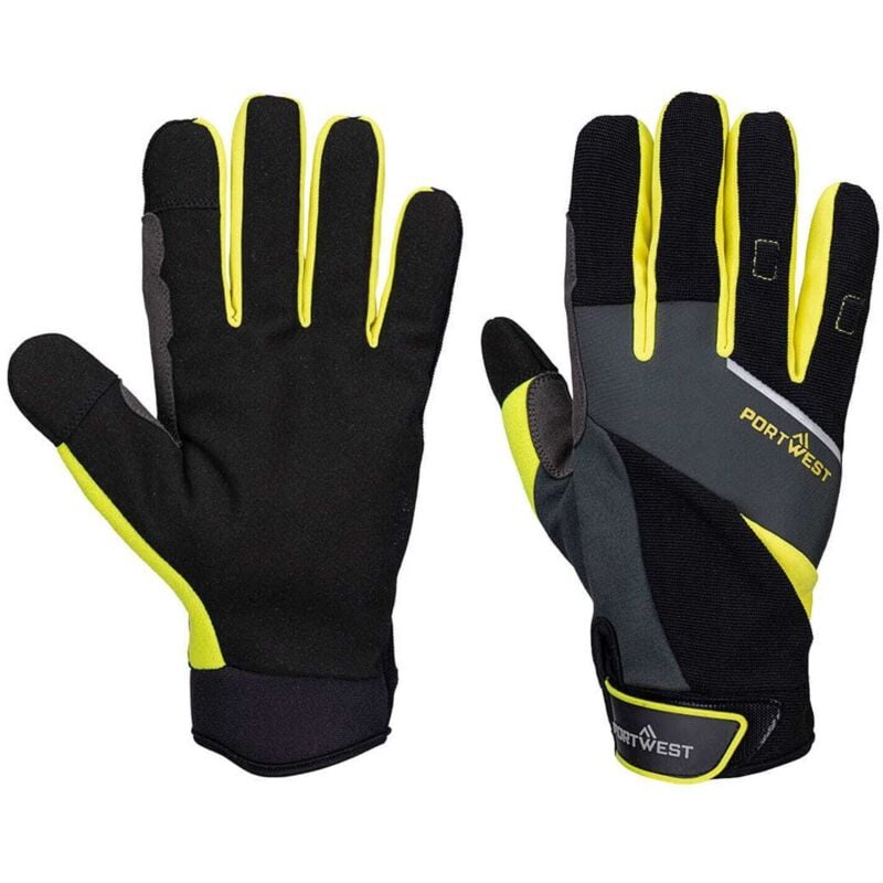 Portwest DX4 LR Cut Glove, Black/Yellow, XXL, Regular