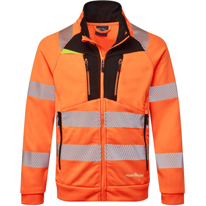 Portwest - Dx4 - Sweat à Capuche Zippé Haute-visibilité - 5xl - Orange/noir Portwest - Dx4 - Sweat à Capuche Zippé Haute-visibilité - 5xl - Orange/noir