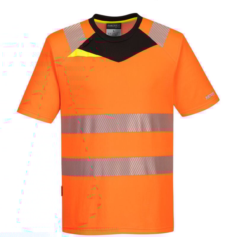 Dx4 tee-shirt haute visibilité s/s - taille 5xl - orange/noir Portwest
