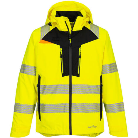 Dx4 Veste De Pluie Haute Visibilité - Xxl - Jaune - Portwest
