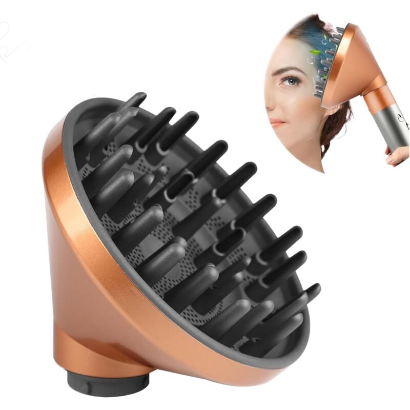 Dxyue Diffuseur pour Dyson Airwrap Styler HS01 HS05,transformant votre coiffeur en sèche-cheveux(or)