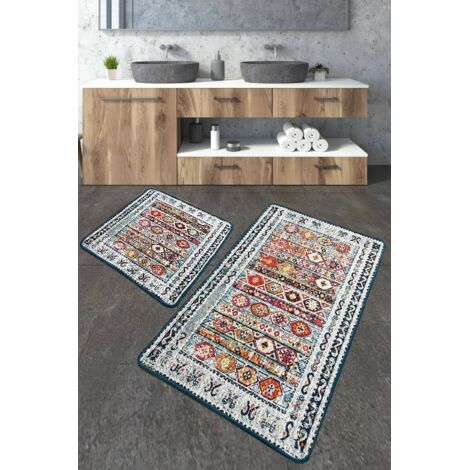 Dyersburg - Tappeto da Bagno, 60x100 cm Multicolore, Forma Rettangolare
