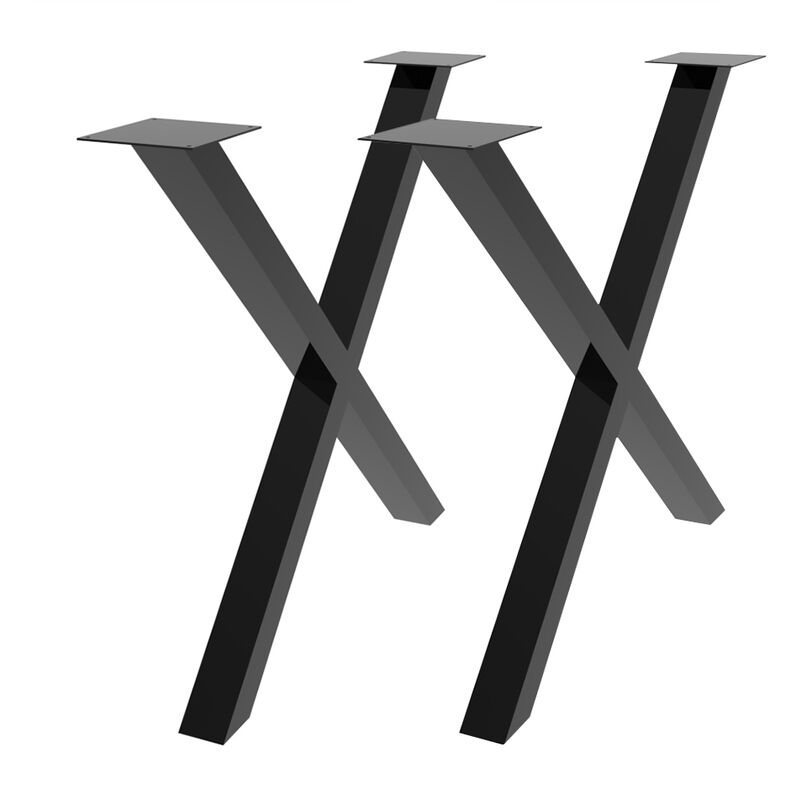 Dyhf - Gambe per tavolo forma-X in ferro nero