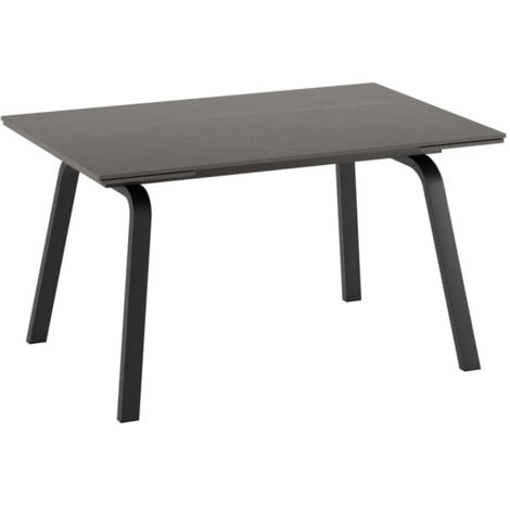 Dylan - Tavolo Allungabile (140/200 x 80 cm) con Top in ceramica marmo grigio