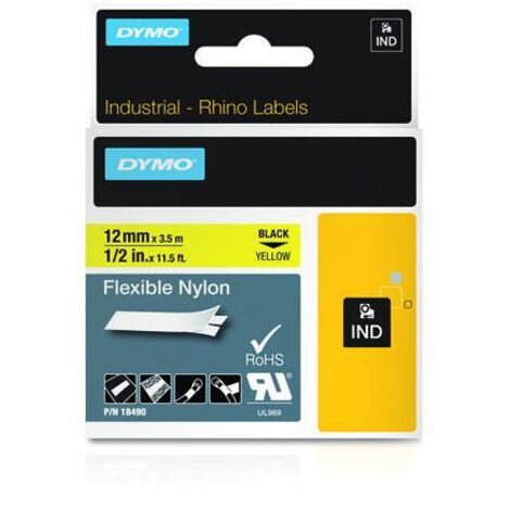 DYMO 18490 nastro per etichettatrice Nero su giallo