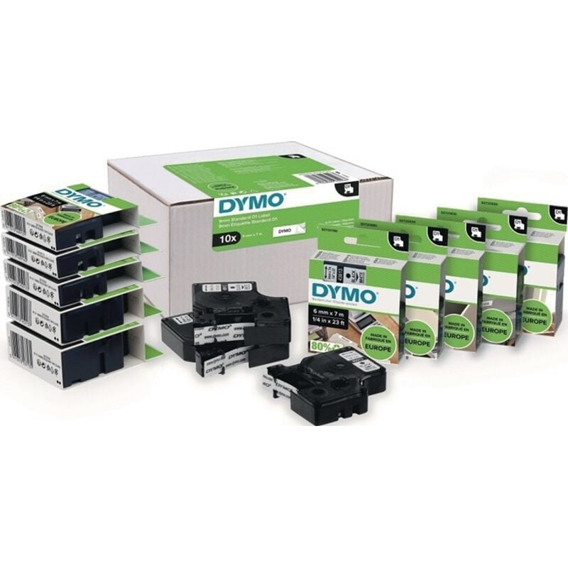 Dymo - Schriftband Band-B.19mm Band-L.7m Stand.schwarz auf transp.