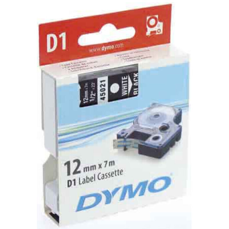 Dymo - Schriftbandkassette ® D1 12 mm x 7 m (b x l) schwarz weiß