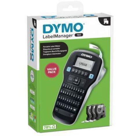 Étiqueteuse DYMO Label Manager 160 – Impression jusqu'à 12 mm – Compacte et légère – 2181012