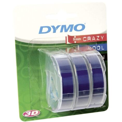 Dymo cinta tradicional 84774 9mmx3m azul blister 3 unidades