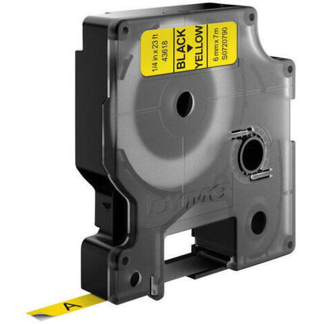 DYMO D1 - Cintas Dymo 6mmx7m Negro/Amarillo