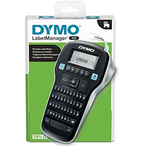 DYMO Étiqueteuse LabelManager 160 Clavier AZERTY Imprimante Portable d'Étiquettes Autocollantes (2174450)
