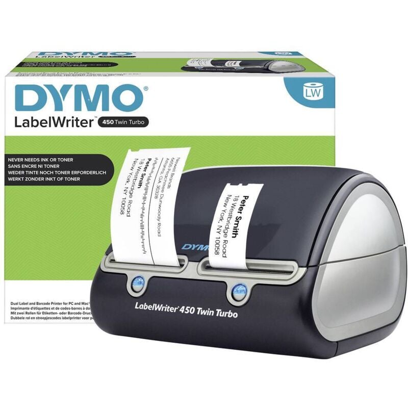 LabelWriter 450 Twin Turbo Imprimante d'étiquettes thermique directe 300 x 600 dpi Largeur des étiquettes (max.): - Dymo
