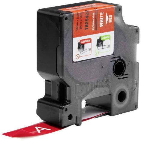 DYMO IND RHINO 1805422 Vinile Colore Nastro: Rosso Colore carattere:Bianco 19 mm 5.5 m