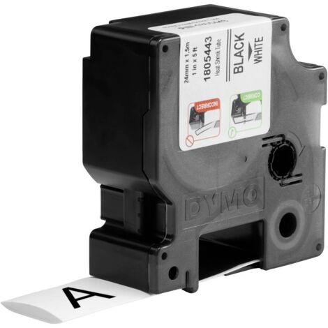 DYMO IND RHINO 1805443 Poliolefina Colore Nastro: Bianco Colore carattere:Nero 24 mm 1.5 m