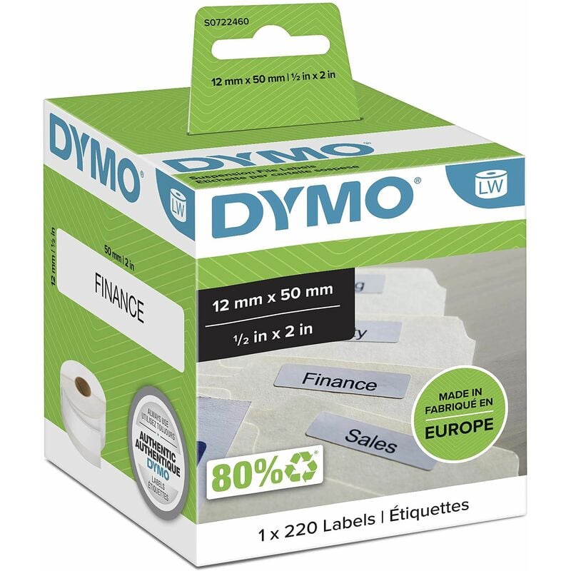 Label Writer Susp File Labels 50X12MM 99017 - Dymo