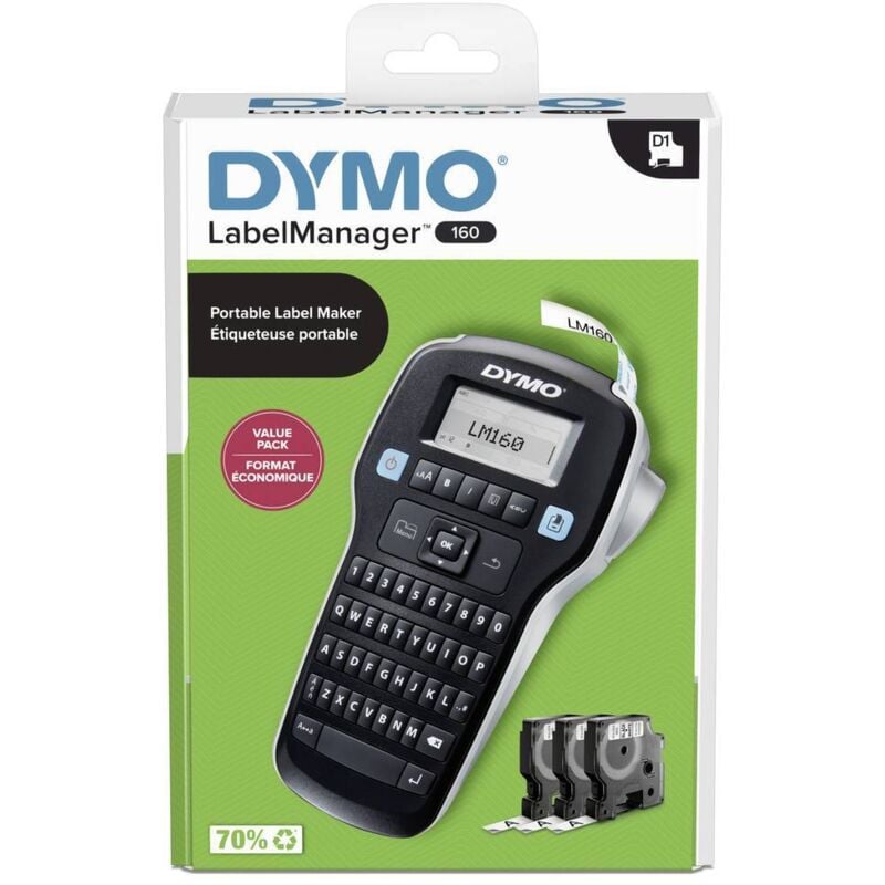 DYMO LabelManager 160 QWERTY Etiqueteuse 6 mm, 9 mm, 12 mm